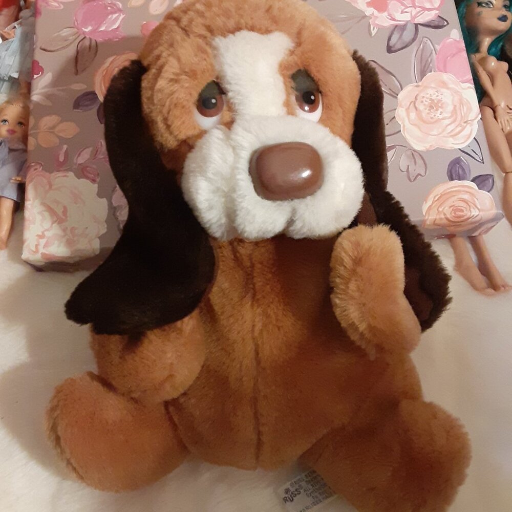 Vintage Baxter Russ dog plushie hand Puppet